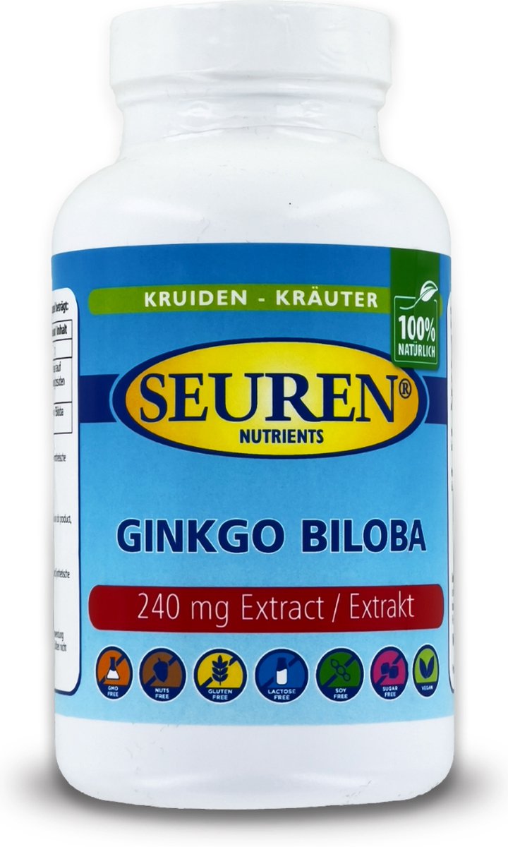 Seuren Nutrients Ginkgo Biloba Extract 240 mg 200 Capsules