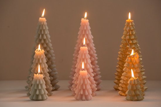 Bougies décoratives en forme de sapin de Noël avec durée de combustion de 6  heures, bougie en cire de paraffine naturelle, pour femme RYy648 (B, taille  unique) : : Cuisine et Maison