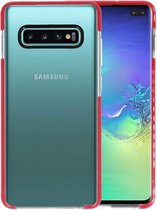 Armor TPU Hoesje voor Samsung Galaxy 10 Plus Transparant / Rood