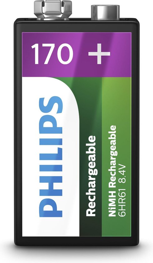 Philips 9VB1A17 - Batterie rechargeable 9V - 1 pièce