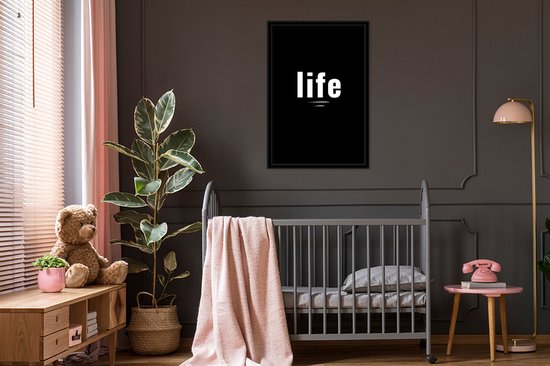 Fotolijst incl. Poster - Daily life quote - Spreuken - Life - Leven - Quote - 80x120 cm - Posterlijst