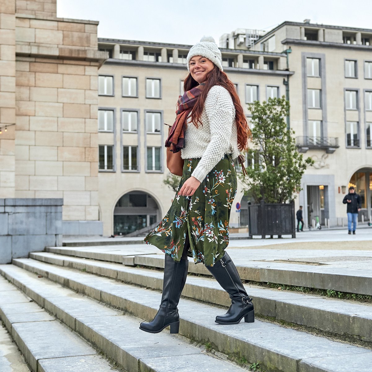 Bottes Mango OHC Pour Mollets Larges - Talon 7 Cm, Élastique Arrière, PU Synthétique