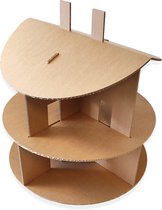Kartonnen Poppenhuis Rond - 60x60x61 cm - Zelf te versieren - Dollhouse - KarTent