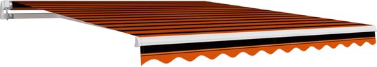 The Living Store Zonneschermdoek Oranje/Bruin - 280 x 245 cm - Polyester - UV-bestendig - Waterafstotend