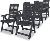 Chaises de jardin The Living Store - Résistant aux intempéries - Dimensions - 60x61x108 cm - Couleur - Anthracite