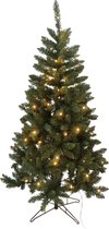 Sapin de Noël Buxibo en PVC Vert sur Pied en Métal - Avec 100 lumières LED- Blanc Chaud - 8 Effets de lumière Uniques - Prise EU - Pied en Métal Renforcé - 430 Branches - 150cm