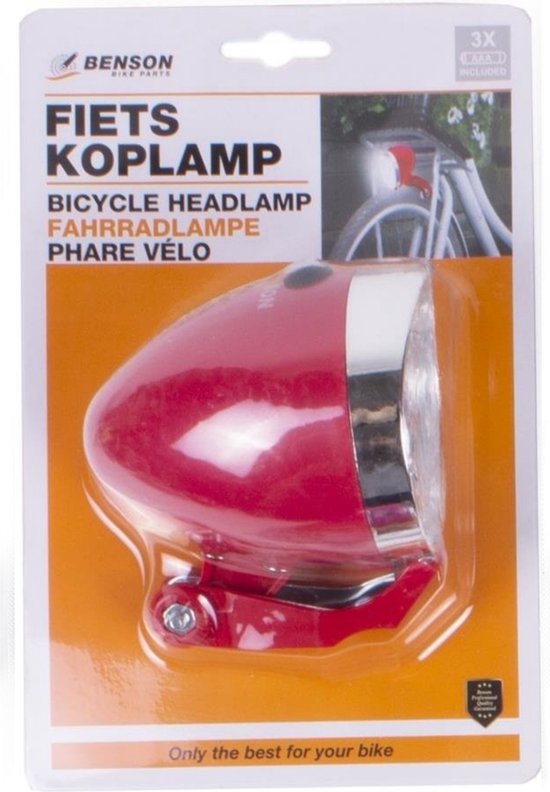 Benson Fietskoplamp - 2 LED's - Inclusief batterijen - Rood - 15m zicht - 1000m zichtbaar — afbeelding 2