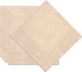 Chaks Fête serviettes taupe/beige - 60x - papier - 25 x 25 cm