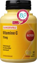 Roter Vitamine C 70mg Suikervrij - Vitamine C ondersteunt je weerstand - 300 suikervrije kauwtabletten met citroensmaak
