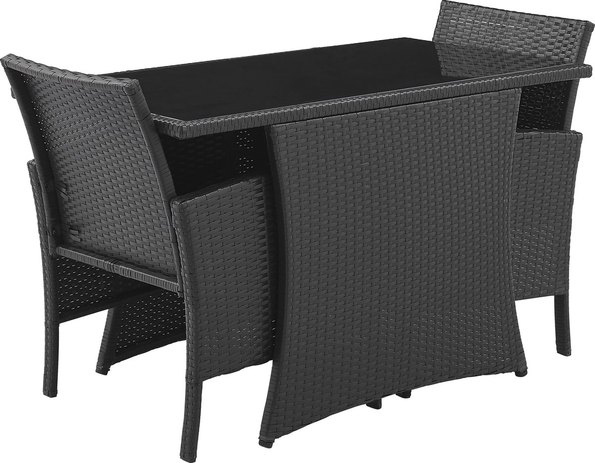 Lounge Set 0,00x0,00x0,00 cm zwart Kunststof