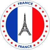 25x Bierviltjes Frankrijk thema print - Onderzetters Franse vlag - Landen decoratie feestartikelen