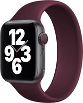 Shop4 Apple Watch 4 40 mm - Petite Loop solo en Siliconen rouge foncé