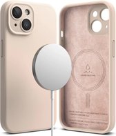 Ringke Silicone Hoesje Geschikt voor Apple iPhone 15 Plus | Compatible met MagSafe | Back Cover Hoesje | Siliconen | Roze
