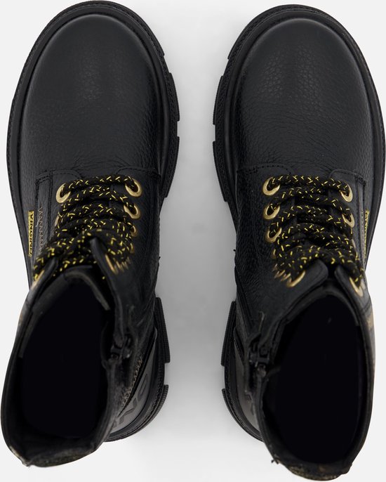 Vingino Jennifer Bottes à lacets - Bottes femmes avec Lacets - Filles - Zwart - Taille 35