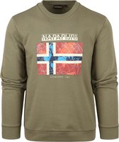 Napapijri - Guiro Sweater Groen - Heren - Maat L - Regular-fit
