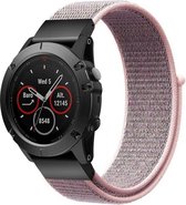 Strap-it Nylon Quickfit smartwatch bandje - geschikt voor Garmin Fenix 5 (Plus) / Fenix 6 (Pro) / Fenix 7 (Pro - Solar - Sapphire) - roze