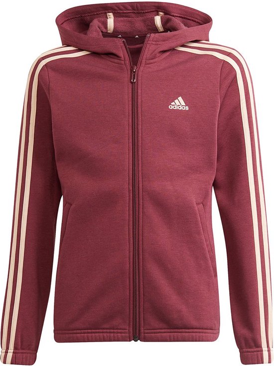 Adidas sportswear 3 Striker Fl Pull avec fermeture éclair Victory Crimson / Halo Blush - 4-5 ans - Enfants