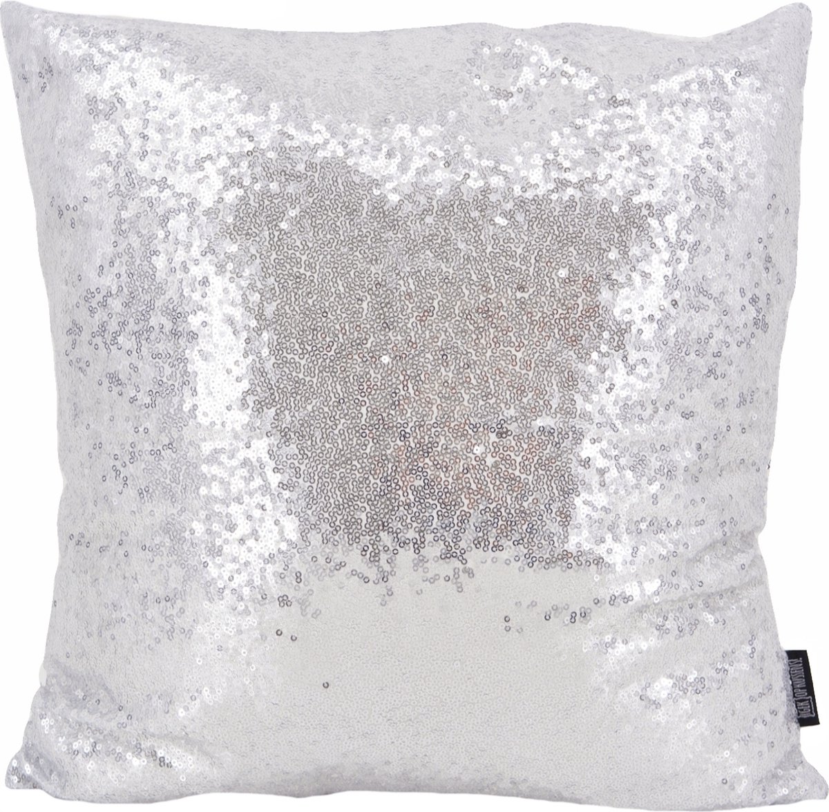 Gek op Kussens! Shiny Glitter Silver / Zilver Kussenhoes | Polyester / Pailletten | 45 x 45 cm Zilverkleurig