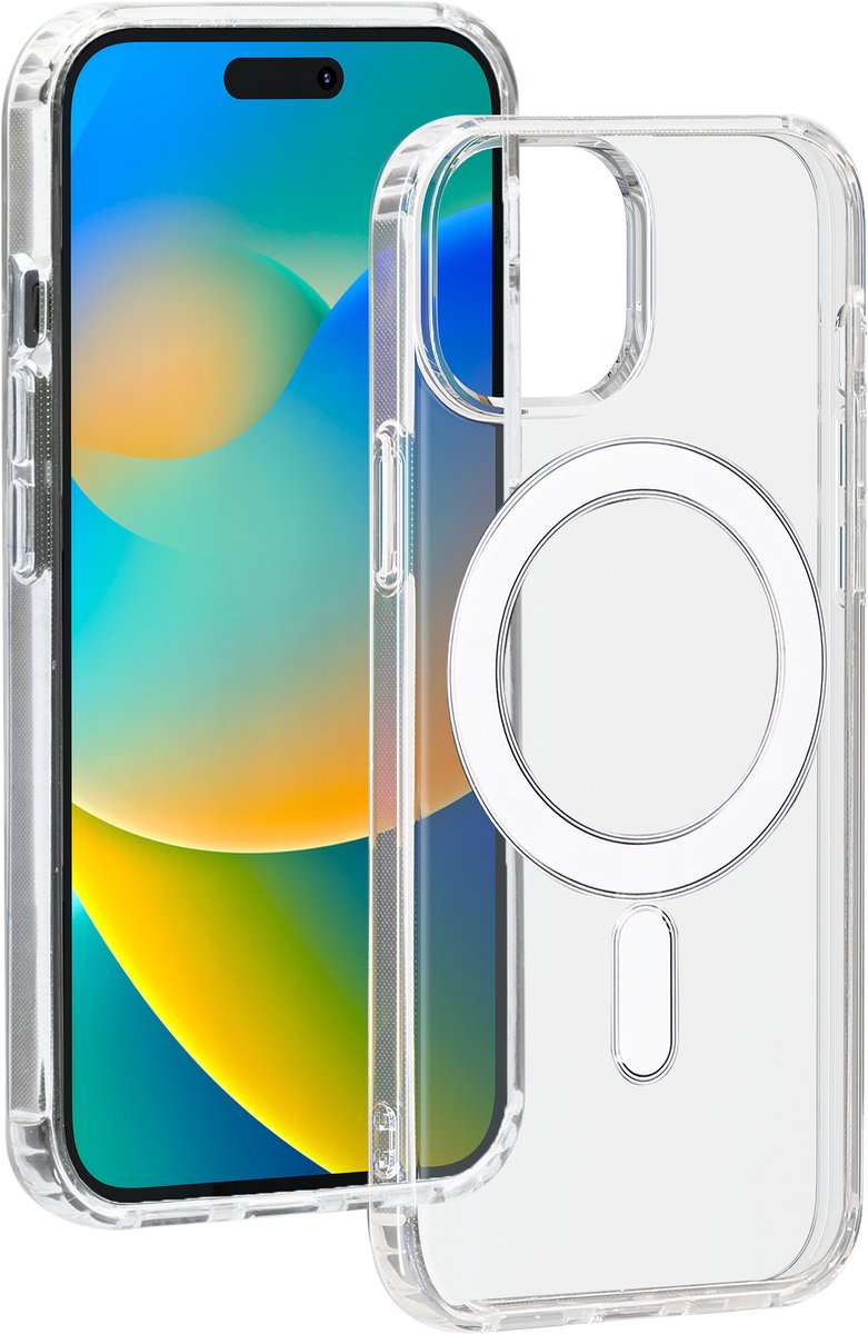 Bigben Connected - Telefoonhoesje geschikt voor iPhone 15 - MagSafe compatibel - Transparant