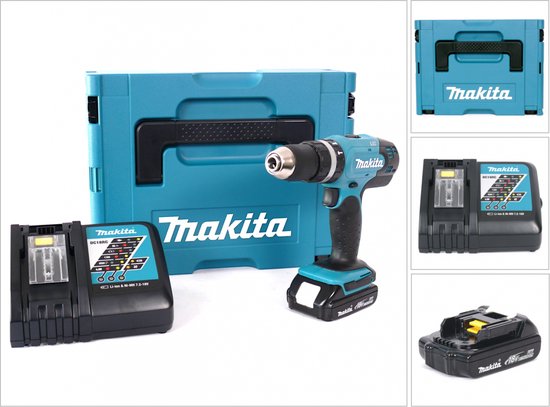 Makita DHP 453 Y1J-D Accu klopboormachine 18V 42Nm in MAKPAC 1,5 Ah ...