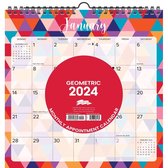 Geometric 2024 12 X 12 Spiral Wall Calendar