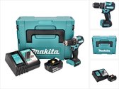 Makita DHP 487 RF1J accu klopboormachine 18 V 40 Nm borstelloos + 1x oplaadbare accu 3.0 Ah + lader + Makpac
