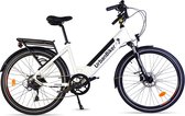 Urbanbiker Sidney | Elektrische fiets Urban | Autonomie 100KM | Wit | 26"