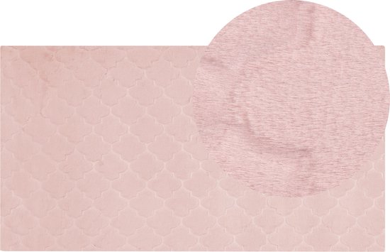 GHARO - Shaggy vloerkleed - Roze - 80 x 150 cm - Polyester