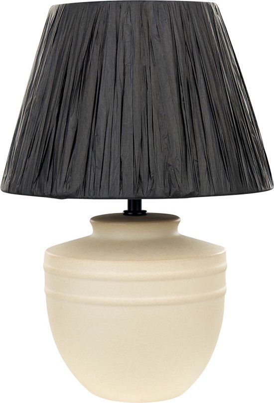 TIGRE - Lampe de table - Beige/ Zwart - Céramique