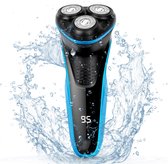 -scheerapparaat-oplaadbaar scheerapparaat-waterdicht nat droog roterend-met pop-up trimmer-LED-display-100 minuten batterijduur