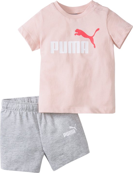 Puma Minicats Tee Short Set 845839-36, Pour Fille, Rose, T-Shirt, Shorts, Taille: 68