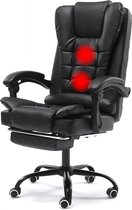 Gaming Massage Stoel met Voetsteun - zwart