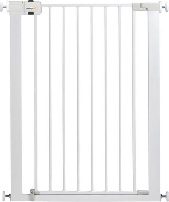 Safety 1st Easy Close Traphekje - Extra Hoog - 73 t/m 80 - Uitbreidbaar - Klembevestiging - Metal White