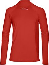 Masita | Thermoshirt Dames Lange Mouw Colshirt Skin Trainingsshirt Heren Kind Unisex 100% Polyester Sneldrogend - rood - M