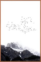 JUNIQE - Poster met kunststof lijst The Mountains -13x18 /Kleurrijk