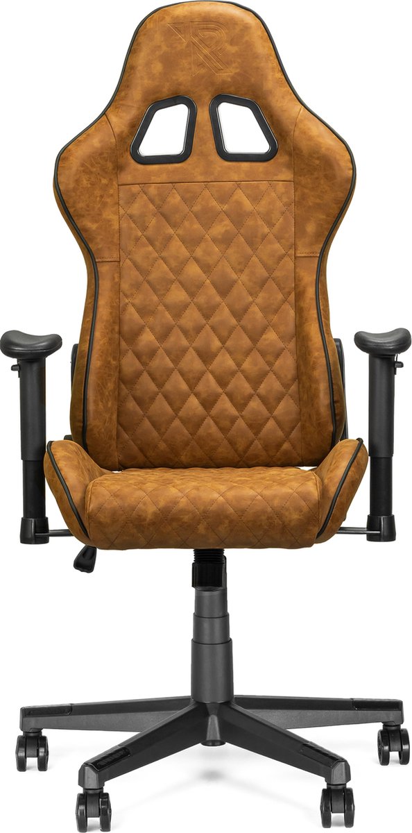 Ranqer Felix Office – Bureaustoel – Ergonomisch – Verstelbaar – PU Leer – Bruin / Tan