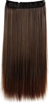 Everygoods 70Cm Clip In Extensions Haarextensies Haarstukje Glad Bruin Mix C59A