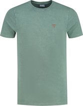 Purewhite -  Heren Slim Fit   T-shirt  - Groen - Maat L