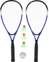 Fast Badmintonset Blauw met opbergtas - Fast Badmintonset - badmintonset blauw - Badmintonset - badminton rackets - tennis set - tennis rackets - badminton rackets voor volwassen - kinder tennis set - tennis kit