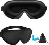 TravelTime - 3D slaapmasker - oogmasker slaap - zacht & verkoelend - elastische en comfortabele band - zwart