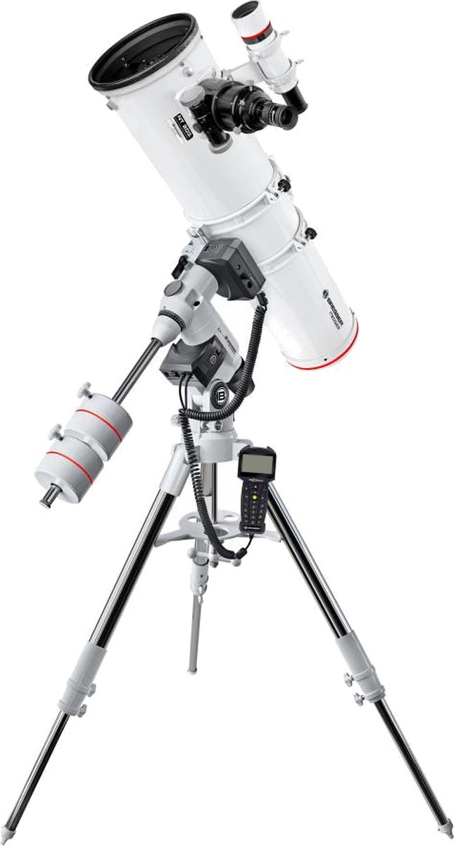 Bresser Telescoop Nt-203/1200 Hexafoc Exos-2 Goto Rvs/aluminium