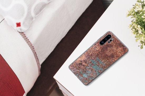 Coque Huawei P30 Pro - Imprimé rouille - Fer - Turquoise - Coque en Siliconen téléphone -