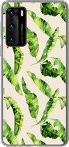Telefoonhoesje Geschikt voor Huawei P40 hoesje - Blad - Tropisch - Patronen - Siliconen Telefoonhoesje