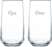 Gegraveerde Drinkglas 47cl Opa & Oma