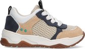 Bunnies JR Charlie Chunky Uni Lage Sneakers - Beige/Blauw - Leer - Veters