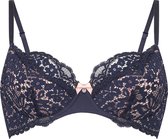 Hunkemöller Dames Lingerie Niet-voorgevormde beugel bh Rose  - Blauw - maat E80