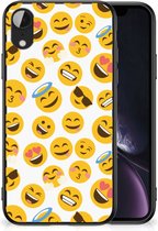 Telefoon Hoesje Super als Cadeautjes voor Meisjes Geschikt voor iPhone XR Backcover Soft Siliconen Hoesje met Zwarte rand Emoji