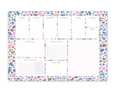Fabooks - Wekelijkse Planner - Bureau Planner - Dagelijks Kladblok - Gewoonte Tracker - Geometrisch Wekelijks Kladblok - A4
