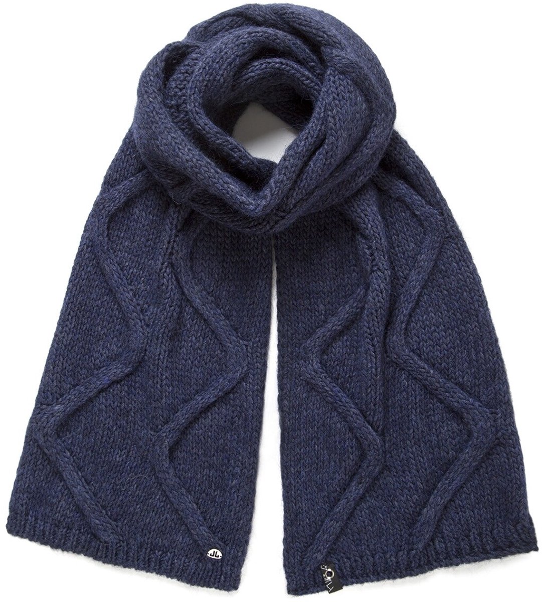 Jail Jam - Screw Scarf - Gebreide Sjaal Blauw - One Size - Blauw