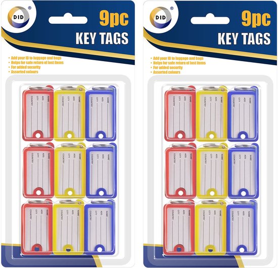 10 Stuks Plastic Sleutelhangers, Sleutellabels, Sleutelbundletiketten, Sleuteletiketten, Sleutelhanger Sleuteletiketten Voor Thuis, Kantoren, Koffers